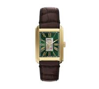 Fossil Reloj Analógico para Hombres de Automático con Correa en Cuero ME3271