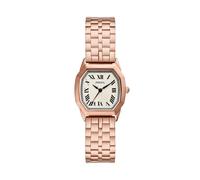 Fossil Reloj Analógico para Mujer de Cuarzo con Correa en Acero Inoxidable, Oro Rosa Pastel, 27 mm, ES5386