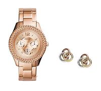 Fossil Reloj Analogico para Mujer de Cuarzo + Joyas para Mujer