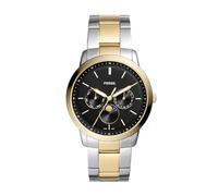 Fossil Reloj Analógico para Mujeres de Cuarzo con Correa en Acero Inoxidable FS5906, Negro y Tono Plata