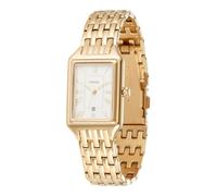 Fossil Reloj Raquel para mujer, movimiento de cuarzo de tres agujas con correa de acero inoxidable, Tono oro y blanco, 23 mm