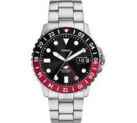 Fossil Reloj Analógico para Hombre de Cuarzo con Correa en Acero Inoxidable FS6092, Rojo y Negro