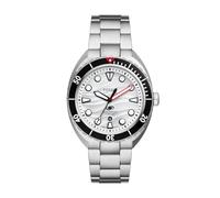 Fossil Reloj Breaker para Hombre, Movimiento de Cuarzo de Tres Agujas con Fecha y Correa de Acero Inoxidable o Silicona