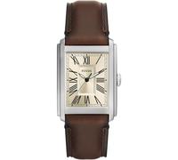 Fossil Reloj Carraway para Hombre, Movimiento de Cuarzo de Tres manecillas con Correa de Piel o Acero Inoxidable, Marrón