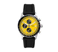 Fossil Reloj crongrafo de acero inoxidable y cuarzo Sport Tourer para hombre Color: Silicona negra (Modelo: FS6044)