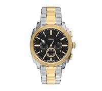 Fossil Reloj cronógrafo de Acero Inoxidable para Hombre, Plata/Oro/Negro, 44MM