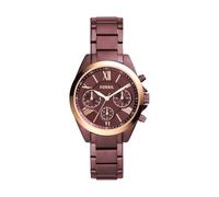 Fossil Reloj de Cuarzo Moderno de Acero Inoxidable para Mujer, Granate, Cronógrafo