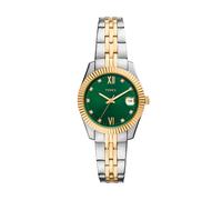 Fossil Reloj Analógico para Hombre de Cuarzo con Correa en Cuero FS6073, Verde Frío
