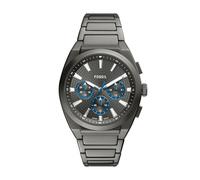 Fossil Reloj Everett de acero inoxidable ahumado con crongrafo para hombre