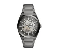Fossil Reloj Everett para Hombre, Movimiento automático de Tres Agujas con Correa de Acero o Piel