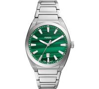 Fossil Reloj Everett para Hombre, Movimiento de Cuarzo con Fecha a Tres Agujas y Correa de Piel o Acero, Verde Oscuro