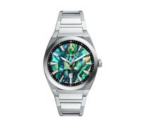 Fossil Reloj Analógico para Hombres de Cuarzo con Correa en Acero Inoxidable FS6114