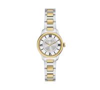 Fossil Reloj Gilmore de Tres Manos con Fecha de Acero Inoxidable para Mujer, Dos Tonos, 28MM