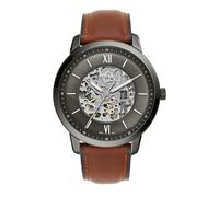 Fossil Reloj para hombre Neutra Auto, movimiento mecánico automático, caja de 44mm de acero ahumado con correa de piel, ME3161