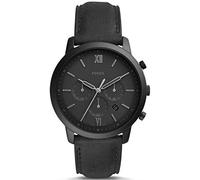 Fossil Reloj Neutra para hombre, movimiento cronógrafo de cuarzo con correa de piel, Gris oscuro