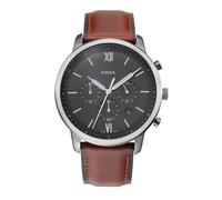 Fossil Reloj Neutra para hombre, movimiento cronógrafo de cuarzo con correa de piel, Marrón y gris oscuro