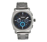 Fossil Reloj para hombre Machine, movimiento de cuarzo, caja de acero negro de 42 mm con correa de acero, FS4775