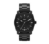 Fossil Reloj para hombre Machine, movimiento de cuarzo, caja de acero negro de 42 mm con correa de acero, FS4775