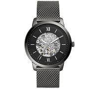 Fossil Reloj para Hombre Neutra Automatic, movimiento automático, caja de 44mm de acero inoxidable ahumado con correa de acero, ME3185