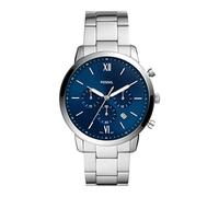Fossil Reloj para hombre Neutra Chrono, movimiento Cronógrafo, caja de 44mm Plata / Acero inoxidable con correa de Acero inoxidable, FS5792