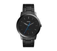 Fossil Reloj para Hombre The Minimalist, movimiento de cuarzo, caja de acero negro de 44 mm con correa de acero, FS5308, Negro