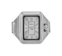 Fossil Reloj Raquel para mujer, movimiento de cuarzo a dos agujas con correa de acero inoxidable, Tono plateado, 14 mm