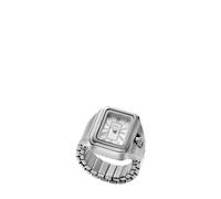 Fossil Reloj Raquel para mujer, movimiento de cuarzo a dos agujas con correa de acero inoxidable, Tono plateado