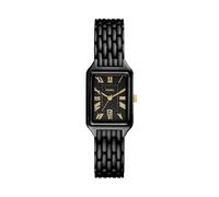 Fossil Reloj Raquel para Mujer, Movimiento de Cuarzo de Tres Agujas con Correa de Acero Inoxidable, Negro Ahumado, 23 mm