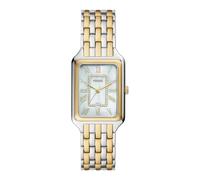 Fossil Raquel Reloj para Mujer, Movimiento de Cuarzo con Correa de Acero o Piel, Tono Plata y Tono Perla, 26MM