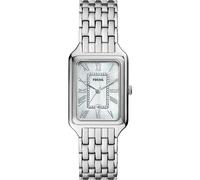 Fossil Raquel Reloj para Mujer, Movimiento de Cuarzo con Correa de Acero o Piel, Tono Plata y Tono Perla, 26MM