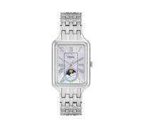 Fossil Reloj Raquel para Mujer, Movimiento de Cuarzo de Tres Agujas con Correa de Acero Inoxidable, Tono Plateado, 29 mm
