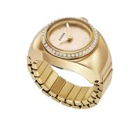 Fossil Reloj Ring para Mujer, Movimiento de Cuarzo a Dos Agujas con Correa de Acero Inoxidable
