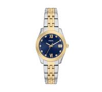 Fossil Reloj Scarlette para Mujer, 32 mm, Mecanismo de Cuarzo con Fecha de Tres manecillas, Correa de Acero Inoxidable