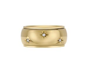 Fossil Sadie JF048357106 - Anillo de acero inoxidable dorado para mujer, Acero inoxidable, Sin piedras preciosas, Dusty gold