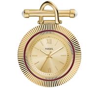 Fossil Scarlette - Broche de reloj de acero inoxidable dorado de tres manecillas para mujer, Oro