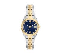 Fossil Scarlette - Reloj de Cuarzo de Acero Inoxidable con Tres manecillas para Mujer, Azul, (Two Tone/Blue, 32MM, Scarlette