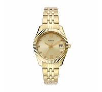 Fossil Scarlette Reloj para mujer, movimiento de cuarzo con correa de acero o piel, Tono Oro, 32MM