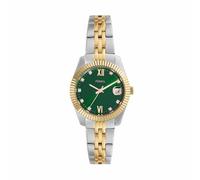 Fossil Scarlette Reloj para Mujer, Movimiento de Cuarzo con Correa de Acero o Piel, Verde Frío, 8.7Lx8.7Wx7Hcm