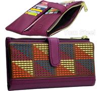 FOSSIL SL4306058 ERIN EMB TABCLTCH - EMBROIDERY Billetera De Cuero Lila NUEVO