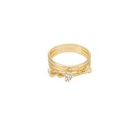 Fossil Sutton JA73047106 - Anillo de latón dorado para mujer
