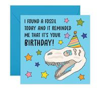 Fossil - Tarjeta de cumpleaños con texto en inglés "It Reminded Me That It's Your Birthday" - Divertido saludo para él, ella, amigo, hermano, hermana, mamá, papá, hermano, hermana, Oldies - Incluye
