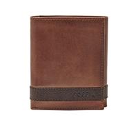 Fossil Billetero para hombre Quinn, 100% piel, tríptico marrón 8.5 cm largo x 2 cm ancho x 10 cm alto ML3645200