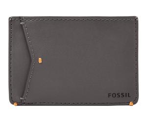 FOSSIL Vegan Cactus Card Case Lead Gray