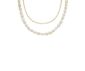 Fossil Women's Beads and Stainless Steel with lobster clasp closure multi layered necklace