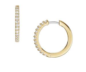 Fossil Women's Brass or sterling silver with hoop closure Earrings