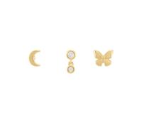 Fossil Pendientes de latón dorado para mujer, JA7278SET, talla única, Latón, Sin piedra preciosa
