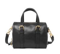 Fossil Women's Carlie Leather Mini Satchel Purse Handbag, Black (Model: ZB1856001)