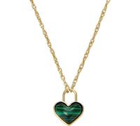 Fossil Women's gold tone Stainless Steel with lobster clasp closure heart shaped pendant necklace
