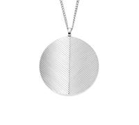 Fossil Women's silver tone Stainless Steel with lobster clasp closure Round pendant necklace