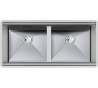 FOSTER 1016850 Fregadero Milano 2 Bañeras 46X40 Undermounted